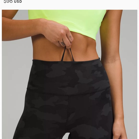 Lulu lemon Charcoal black camouflage tights - size 2 - Picture 2 of 3